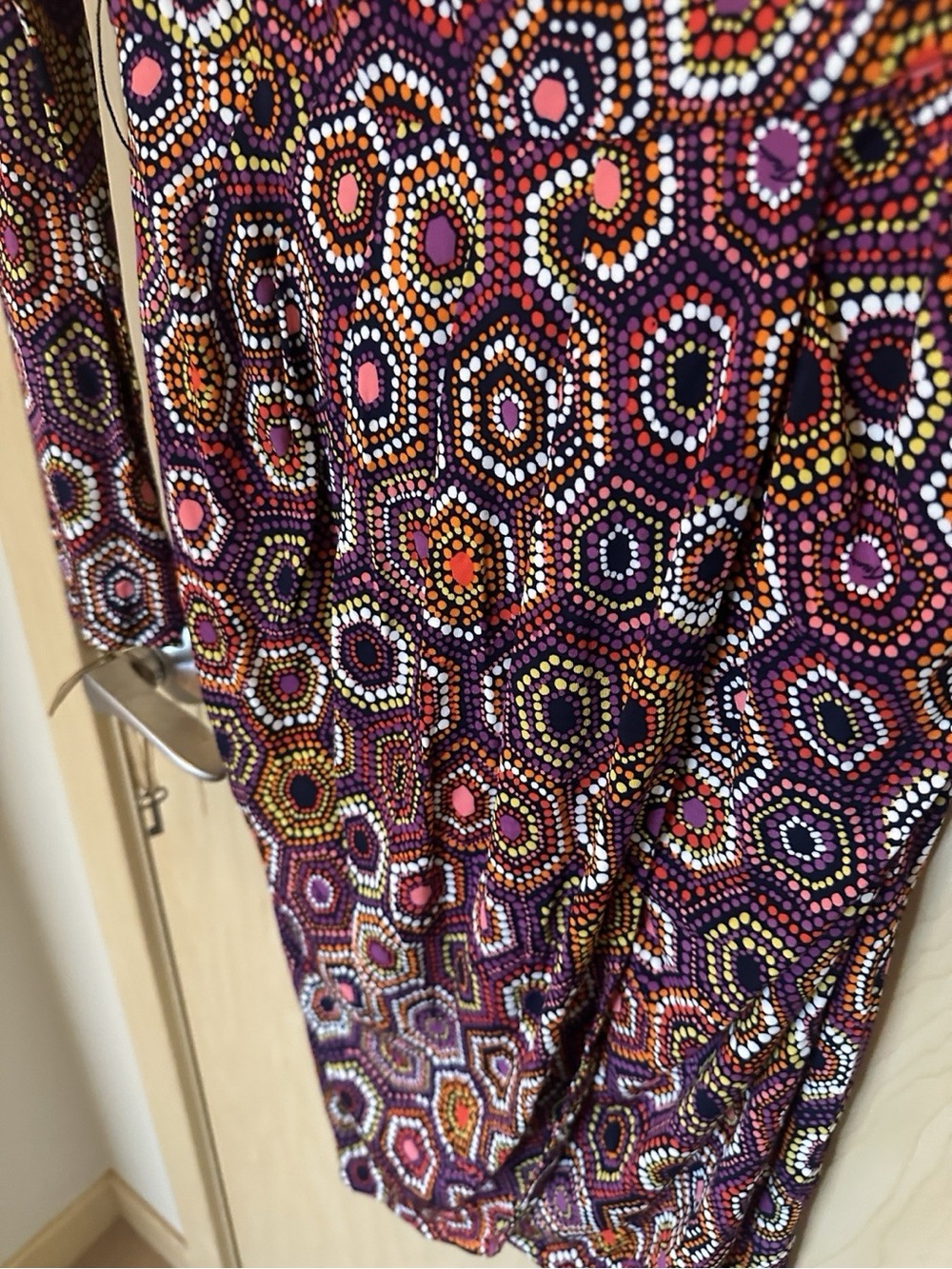 Trina Turk Purple geometric Sz 4 Long Sleeve Dress - Picture 5 of 8